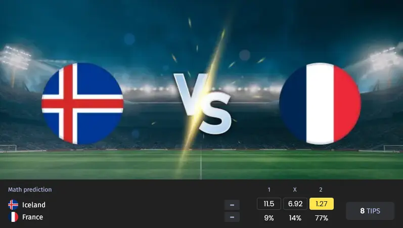 پیش بینی ایسلند و فرانسه